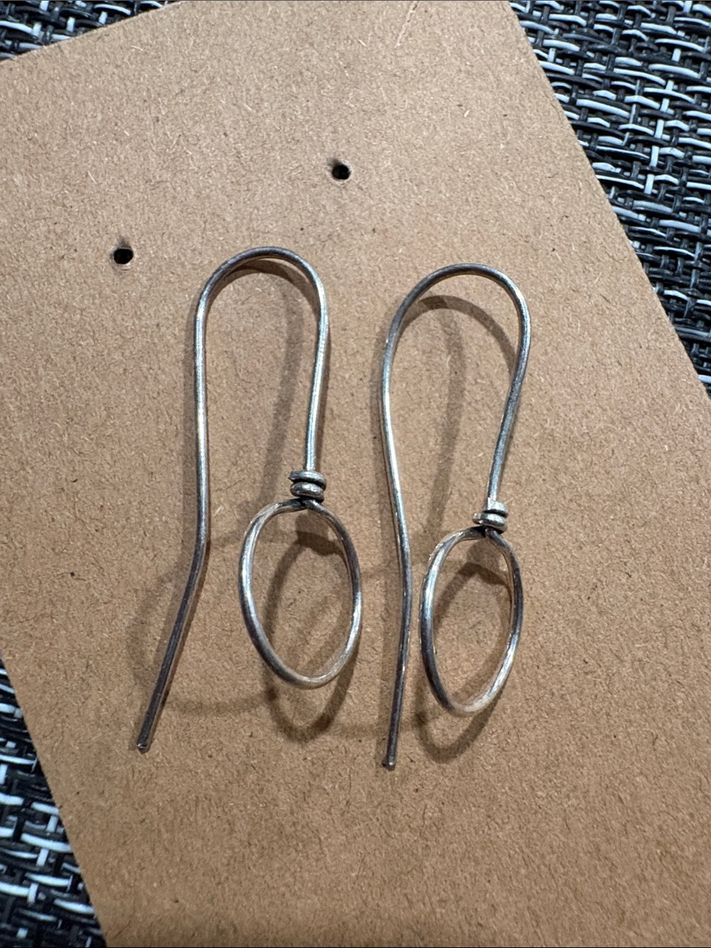 Minimalist Silver Loop Drop Earrings - Elegant Women's Jewelry